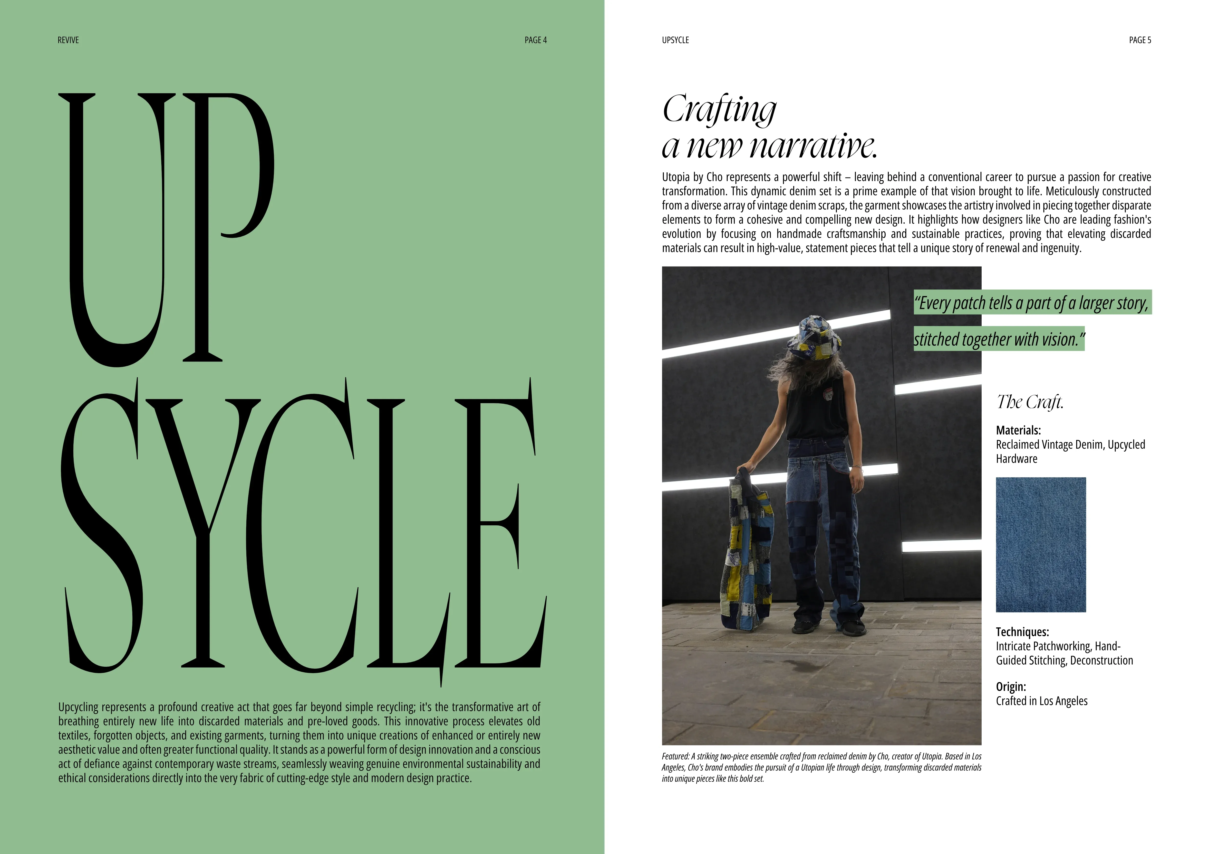 Upsycle Magazine Spread